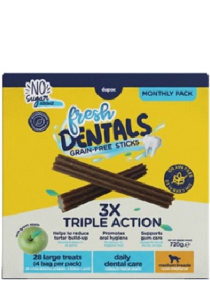 FRESH DENTALS GRAIN-FREE STICKS PERRO  X1